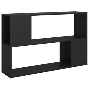 vidaXL grāmatu plaukts, 100x24x63 cm, inženierijas koks, melns