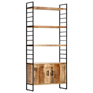 vidaXL grāmatu skapis, 4 līmeņi, 80x30x180cm, neapstrādāts mango koks