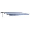 vidaXL Manuāls nojumes rāmis ar LED Zils, Balts, Antracīts 5 &times; 3,5 m