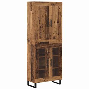 vidaXL Augstais skapītis Vecs koks 69,5 x 34 x 180 cm