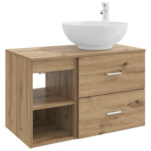 vidaXL Vannas istabas mēbeļu komplekts 2 gab. Artisan Ozols