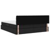 vidaXL Glabā&scaron;anas gulta ar matraci Melna 200 x 200 cm Mākslīgā āda