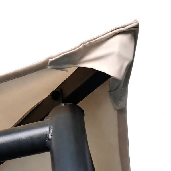 vidaXL dārza nojume, telts, 4x4 m, tērauds, bē&scaron;a