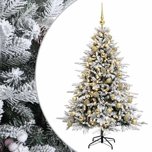 vidaXL Mākslīgā Ziemassvētku egle ar bumbiņu 120 cm 150 LED