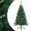 vidaXL mākslīgā Ziemassvētku egle ar statīvu, pusapaļa, 150 cm, PVC