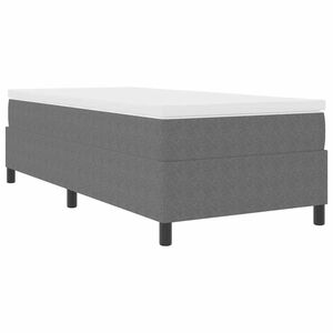 vidaXL Kastītes atsperu gulta Gai&scaron;i pelēks un balts 80 x 200 cm
