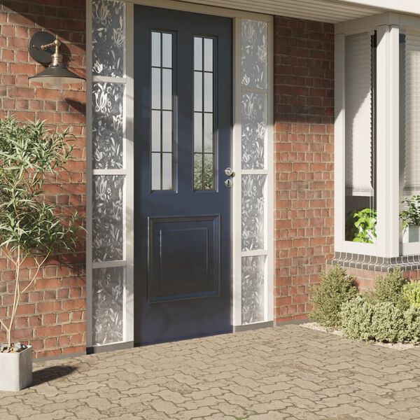 vidaXL loga plēves, 2 gab., matētas, zieda raksts, PVC