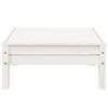 vidaXL trīsvietīgs dārza dīvāns ar kājsoliņu, balts, priedes masīvkoks