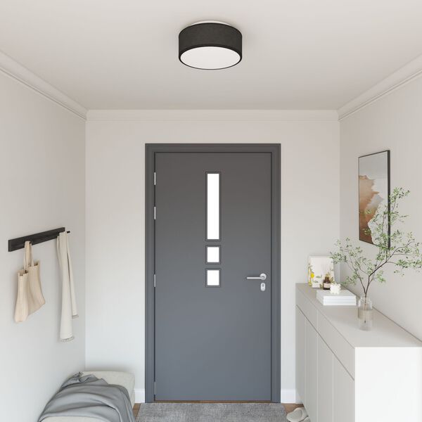 vidaXL Griestu lampa Melna 30 x 13.5 cm audums