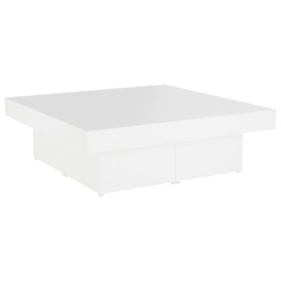 vidaXL kafijas galdiņš, balts, 90x90x28 cm, skaidu plāksne