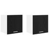 vidaXL Piekarams skapītis 2 pcs Melnā ozola un balta 40 x 31 x 40 cm