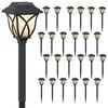 vidaXL Āra saules gaismas ar zemes tapas 24 pcs Silti balts 42 cm PP