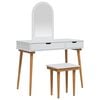vidaXL Tualetes galda komplekts FAUSKE 3 gab. Balts 100 x 50 x 143 cm