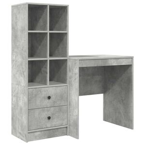 vidaXL Galds Betona pelēks 115,5 x 50 x 127 cm 2 gab.