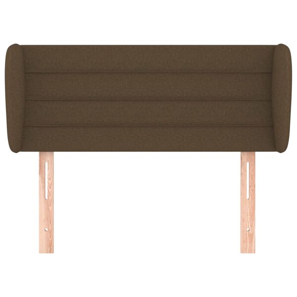 vidaXL galvgalis ar malām, 93x23x78/88 cm, tumši brūns audums