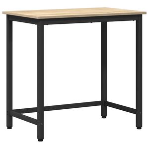 vidaXL galds Sonoma ozols 100 x 50 x 76,5 cm Inženieru koks un tērauds