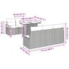 vidaXL Dārza dīvānu komplekts 7 pcs Bē&scaron;a Poliūtu rotangpalma