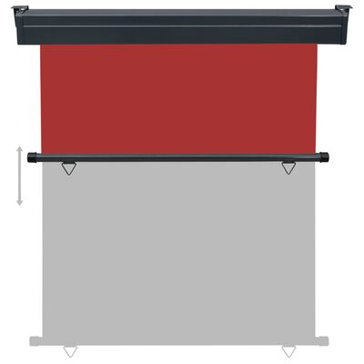 vidaXL balkona sānu markīze, sarkana, 170x250 cm