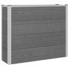 vidaXL Augstā puķu kaste Pelēka 100 x 30 x 22 cm WPC un alumīnijs
