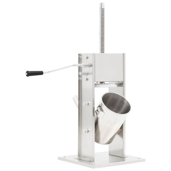 vidaXL manuāls desu pildītājs, 3 L, sudraba krāsa, nerūsējo&scaron;s tērauds