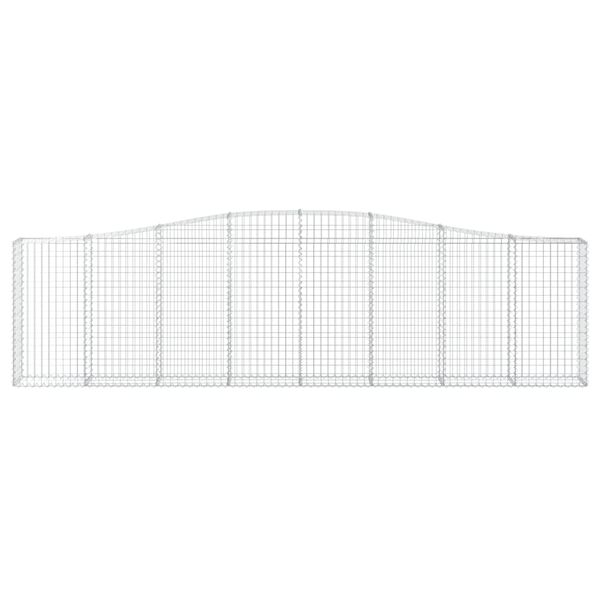 vidaXL arkveida gabiona grozi, 5 gb., 400x30x100/120cm, cinkota dzelzs