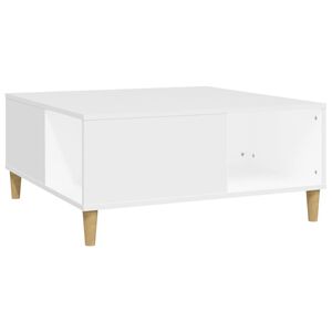 vidaXL kafijas galdiņ&scaron;, balts, 80x80x36,5 cm, inženierijas koks
