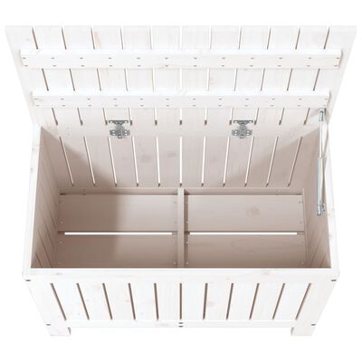 vidaXL uzglabāšanas kaste, balta, 76x42,5x54 cm, priedes masīvkoks