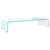 vidaXL TV statīvs, monitora paliktnis, 60x25x11 cm, zaļ&scaron; stikls