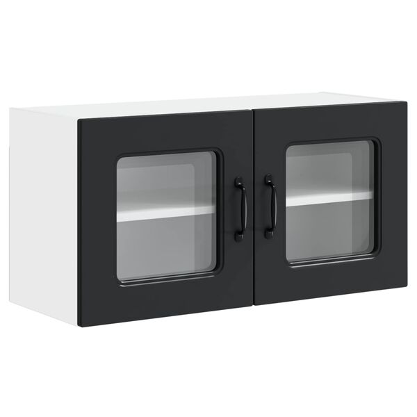 vidaXL Virtuves Skapis Kalmar Melna 80 x 31 x 40 cm Inženierijas koks