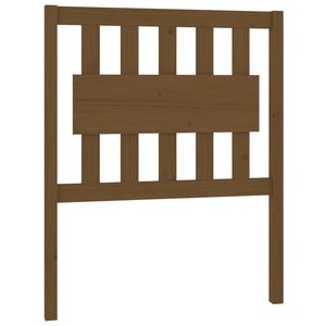 vidaXL gultas galvgalis, medus brūns, 80,5x4x100 cm, priedes masīvkoks
