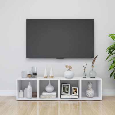 vidaXL TV plaukti, 4 gab., balti, 37x35x37 cm, skaidu plāksne