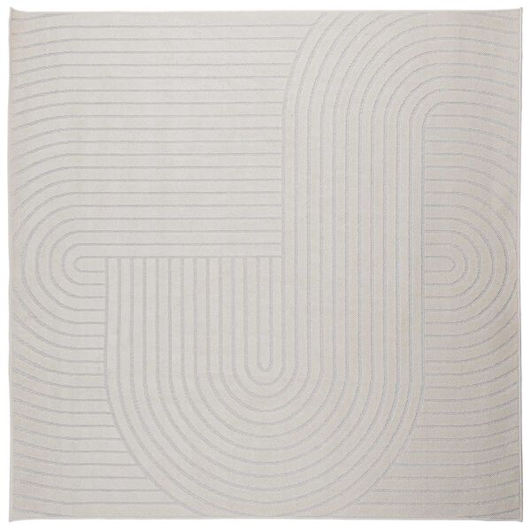 vidaXL Teritorijas paklāji HUARTE Krēmkrāsa 120 x 120 cm Poliesters