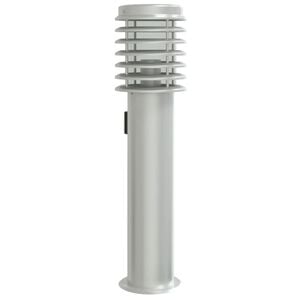 vidaXL āra zemes lampa ar kontaktligzdu, 60 cm, nerūsējo&scaron;s tērauds