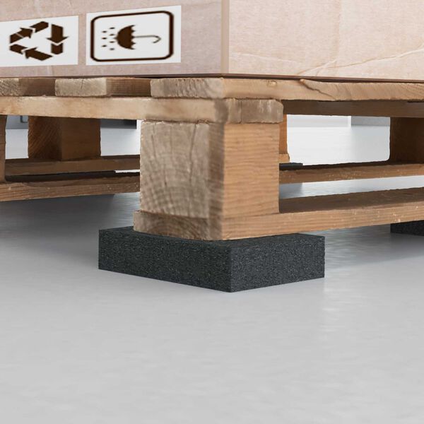 vidaXL Gumijas spilventiņ&scaron; Melna Gumija