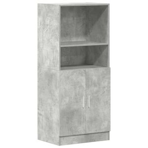 vidaXL virtuves skapītis, pelēks, 57x41,5x131,5 cm, inženierijas koks