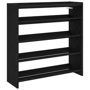 vidaXL apavu plaukts melns 80x25x81 cm inženierijas koks