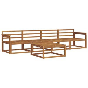 vidaXL Āra dīvānu komplekts 5 pcs Dabiska Cietā akācijas koks