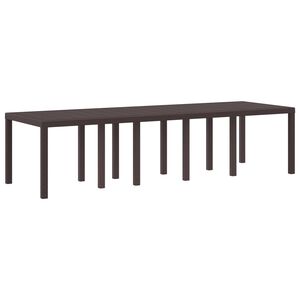 vidaXL Dārza galds Brūna 300 x 100 x 73 cm poliratāns