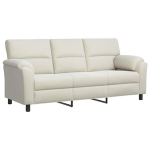 vidaXL Dīvāns Krēmkrāsa 214 x 85 x 93 cm Samts