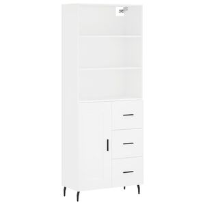 vidaXL augstais skapis, balts, 69,5x34x180 cm, inženierijas koks