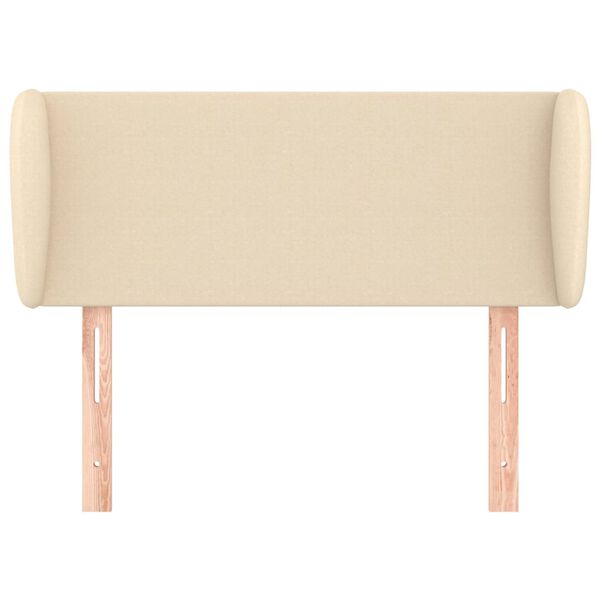 vidaXL galvgalis ar malām, 103x23x78/88 cm, krēmkrāsas audums