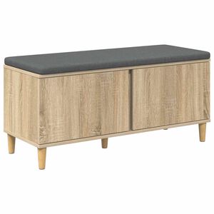 vidaXL Zāles sols ar spilvenu ar durvīm Sonoma ozols 100 x 38 x 46 cm