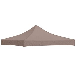 vidaXL dārza nojumes jumts, 3x3 m, pelēkbrūns, 270 g/m&sup2;