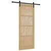 vidaXL Slīdo&scaron;ās durvis Dabiska 83 x 211 cm Priedes masīvkoks
