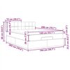 vidaXL Osmaņu gultas rāmis ar matrača gai&scaron;i pelēks 140x200 cm audums