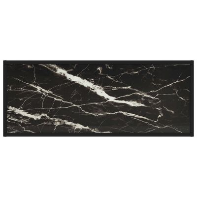 vidaXL TV galdiņš, melns marmora raksts, 100x40x40 cm, stikls