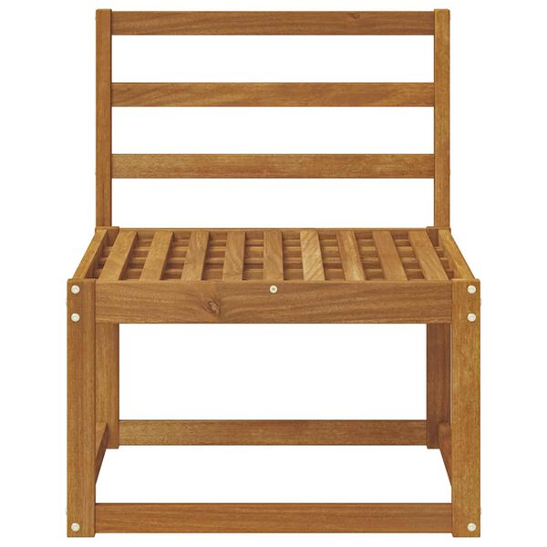 vidaXL Āra vidējā dīvāns Cietā akācijas koks Dabiska 59 x 63 x 73 cm