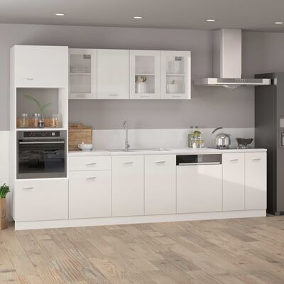 vidaXL virtuves skapītis, spīdīgi balts, 39,5x31x60 cm, skaidu plāksne