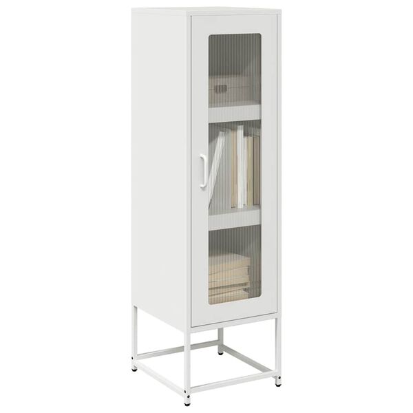 vidaXL Highboard White 36x39x123 cm Auksti velmēts tērauds