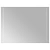 vidaXL LED vannas spogulis Caurspīdīgs 80 x 60 cm rūdīts stikls